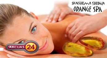 Skaistuma studija "Orange Spa" piedāvā vienreizēju iespēju izbaudīt Dzintara masāžu ( 90 minūtes) ar 50% atlaidi !