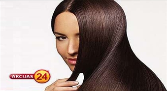 Matu laminēšana (matu atjaunošanas procedūra) + griešana + veidošana salonā „Gabriella” ar 56% atlaidi!