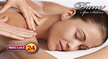 Расслабляющий массаж спины с эфирными маслами  в салоне Dane Spa co скидкой 51%!