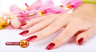 Klasiskais manikīrs + Gelish lakas pārklājums salonā "Pērle" ar 41% atlaidi!