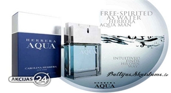 Lieliska dāvana Jūsu vīrietim - Carolina Herrera Aqua 50ml ar 40% atlaidi!