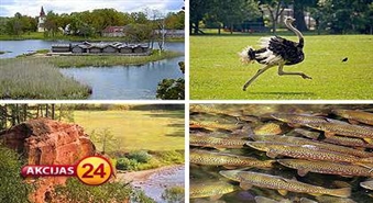 Neizpētītā Latvija!!! Ekskursija uz pazemes ezeriem, peldošo pili, strausu fermu, visaugstāko klinti, kur var ieraudzīt raganu un kā audzē zivis.Ar atlaidi 53%!