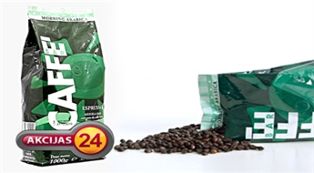 Izcilas kvalitātes pupiņu kafija "MORNING ARABICA ESPRESSO" no Itālijas!