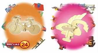 Jauns veikals pužļu mīļotājiem! Visām 3D koka mini puzlēm 50% atlaide!