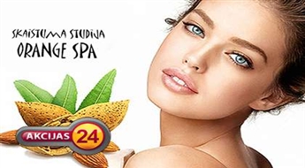 Saudzējošs mandeļu pīlings starojošai sejas ādai skaistuma studijā "Orange Spa" ar atlaidi 52%!