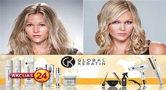 Matu taisnošanas un atjaunošanas metode ar Global Keratin Juvexin Hair Treatment ar 55% atlaidi salonā “Kameja!