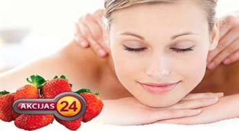 Zemeņu pilīngs + aromamasāža visam ķermeni ar zemeņu eļļu!