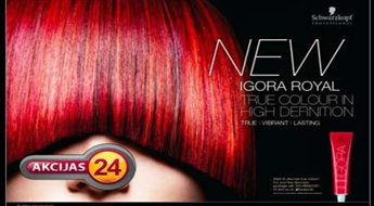 Однотонная покраска «Schwarzkopf Igora Royal»,укладка и маска со скидкой 50% в салоне "Venezia" или "Eklektik"!