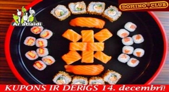 Suši komplekts - 34 gb. + piegāde no DOMINO CLUB ar 50% atlaidi!