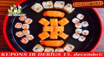 Suši komplekts - 34 gb. + piegāde no DOMINO CLUB ar 50% atlaidi!