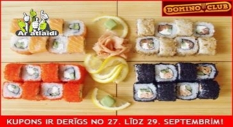 Suši set 2 personām (32 gab.) + piegāde + Klienta karte no DOMINO CLUB ar 50% atlaidi!