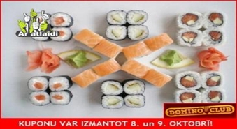 Suši set 2 personām (32 gab.) + Klienta karte no DOMINO CLUB ar 50% atlaidi!