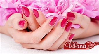 Маникюр с покрытием гель-лаком  Shellac  со скидкой 50% всего за 7.50 Ls!
