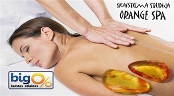 Skaistuma studija "Orange Spa" piedāvā vienreizēju iespēju izbaudīt Dzintara masāžu ( 90 minūtes) ar 50% atlaidi !