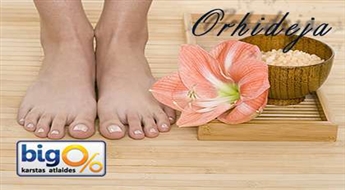 SPA aparātpedikīrs + pīlings + greipfrūta SPA maska pēdām ar 50% atlaidi!