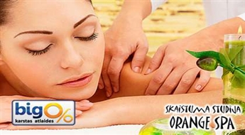Cтудия красоты "Orange Spa" предлагает оздоровительный и релаксирующий массаж для тела с аромамаслами ( 60 минут ) со скидкой 50%!