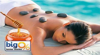 2 stundu ilga ķermeņa masāža ar medu un karstajiem akmeņiem Rīgā vai Jelgavā ar 50% atlaidi!