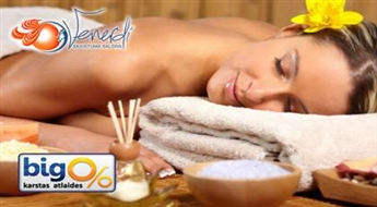 Uzkrāj enerģiju un labu garastāvokli! Aromamasāža ar ēteru eļļu izmantošanu salonā Venerdi tikai par 8.49 Ls!