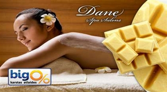 Viss būs šokolādē! 2 stundu garš SPA rituāls ar balto šokolādi salonā "Dane Spa" ar 61% atlaidi!