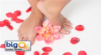 Super efektīva SPA terapija kājām: kombinētais pedikīrs + SPA procedūra + nagu pārklāšana ar ilgnoturīgo Gelish laku!