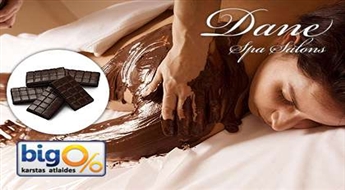 Ienirstiet saldos apskavienos! Šokolādes masāža visam ķermenim salonā "Dane Spa" ar 55% atlaidi!