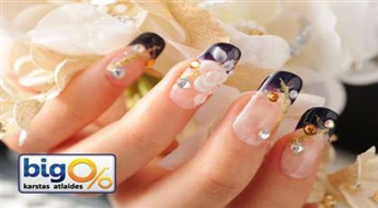 Manikīrs + Gelish ar dizainu ar 50% atlaidi tikai par 6.99 Ls!