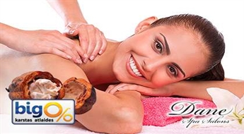 Испытайте незабываемое удовольствие! Массаж с маслом какао в салоне „Dane Spa” со скидкой  55%!