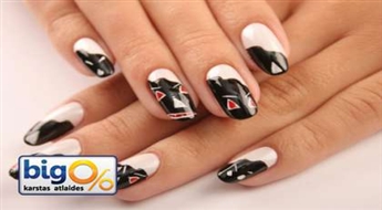 Manikīrs + Gelish ar dizainu ar 50% atlaidi!