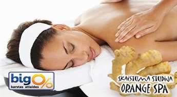 Насладись имбирным СПА ритуалом (90 минут) в cтудии красоты "Orange Spa" со скидкой 50%!