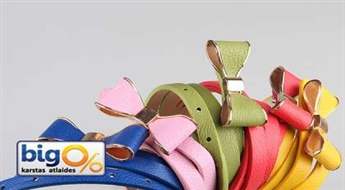 Šīs vasaras aktuālais akcents! Eleganta sieviešu josta ar metāla sprādzi – bantītes formā!