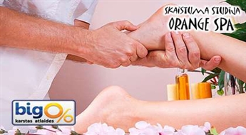 Рефлекторный массаж стоп + пилинг в студии красоты "Orange Spa" со скидкой 50%!