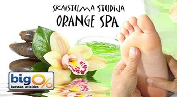 Reflektorā pēdu masāža + ingvera pīlings skaistumā studijā "Orange Spa" ar 50% atlaidi !