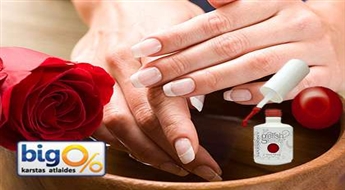 Gelish  manikīrs un īpaši maiga rožu SPA procedūra rokām salonā "Dolce Vita"!