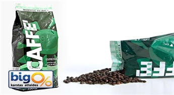 Izcilas kvalitātes pupiņu kafija "MORNING ARABICA ESPRESSO" no Itālijas!