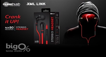 Hi-end austiņas ar iebūvētu hands-free  Noisehush NX80  ar atlaidi 55%!
