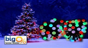 Цветные гирлянды длиной 10м.с 40 круглыми LED лампочками!