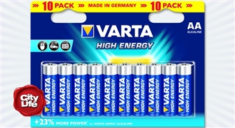 Kvalitatīvās vācu zīmola VARTA baterijas (10 gab.) - 50%