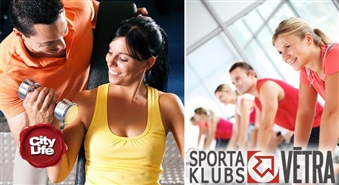 Trenažieru zāles + saunas kompleksa abonements mēnesim sporta klubā VĒTRA – 57%