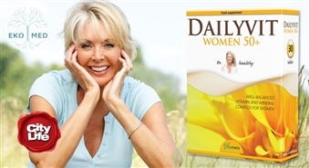 Vitamīnu un minerālvielu komplekss sievietes veselībai Dailyvit Woman 50+ no EkoMed – 50%