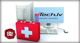 eTech.lv piedāvā: datora attīrīšana no vīrusiem un drošības uzlabošana vai datora fiziskā apkope (tīrīšana) – 52%