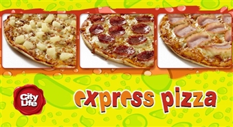 EXPRESS PIZZA предлагает: большая пицца Salami, Prosciutto или Taiti (38 см) – 54%