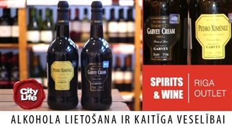 Šerijs Pedro Ximenez vai Cream Garvey no RIGA SPIRITS & WINE OUTLET tikai par Ls 2.99!