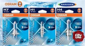 Stūrē ar stilu! Inovatīvās OSRAM COOL BLUE INTENSE auto lampas ar ksenona lampu efektu (4200 KELVIN) ar – 40% atlaidi no cenas