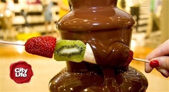 Kārdinošs deserts no CHOCOCITA: zemenes, kivi vai banāni beļģu fondue šokolādē – 41%