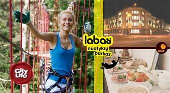 Ideāla atpūta DIVIEM: viesnīca Viļņas centrā ar brokastīm + ekstremālas izklaides piedzīvojumu parkā LABAS – Ls 31.42