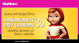 Animācijas filma visai ģimenei SARKANGALVĪTE PRET ĻAUNUMU 3D kinoteātrī MULTIKINO jebkurā dienā, jebkurā laikā – 52%