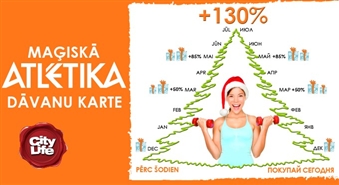 Maģiskā ATLĒTIKA dāvanu karte, kuras vērtība aug katru mēnesi, līdz pat + 130%!