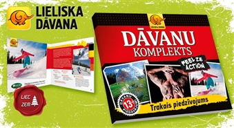 Lieliska Dāvana – dāvanu komplekts TRAKAIS PIEDZĪVOJUMS  tikai par Ls 7.00!