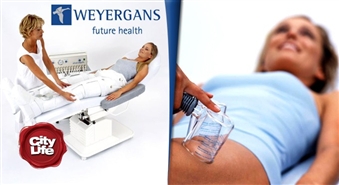 WEYERGANS procedūras slaidākam viduklim salonā FLEURJUMS: problēmzonu pīlings + vakuummasāža + ietīšana + limfodrenāža – 60%