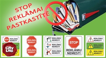 STOP REKLĀMAI! Uzdāvini savai pastkastītei brīvību no reklāmas izdevumiem! Pirmo reizi Latvijā ar 50 % atlaidi!